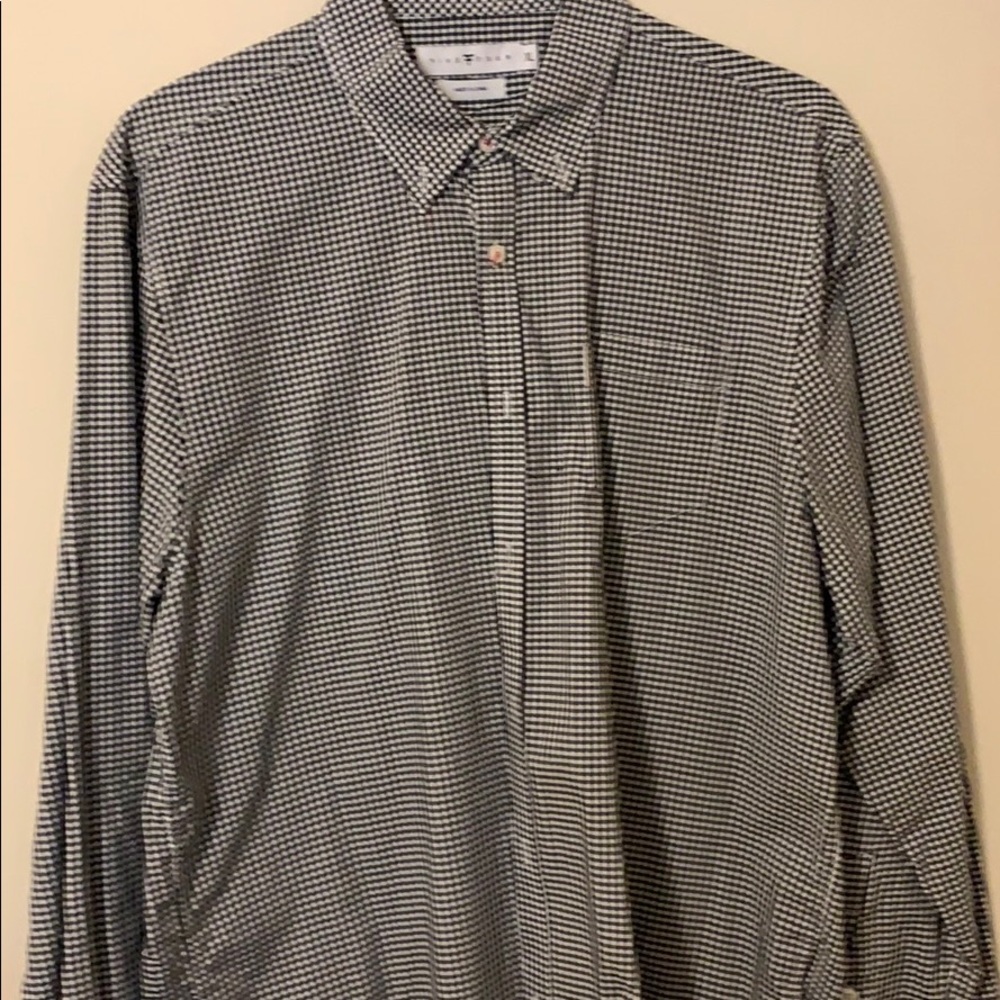 Five Four LS button down black/white